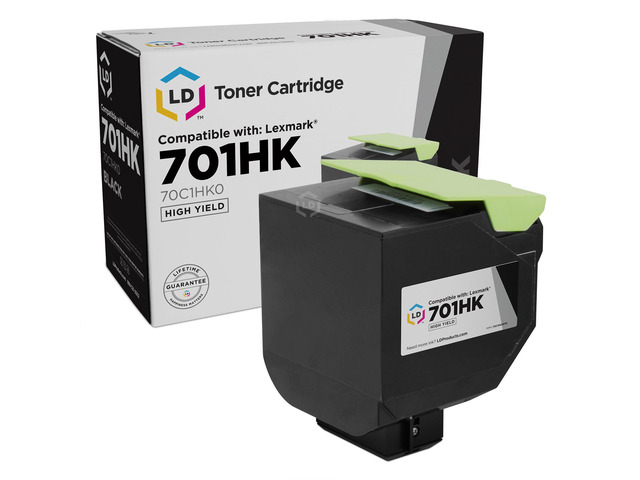 LD Remanufactured Lexmark 701HK / 70C1HK0 HY Black Laser Toner Cartridge for use in Lexmark CS Series