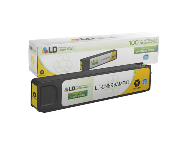 LD Remanufactured Replacement for Hewlett Packard CN628AM (HP 971XL) High Yield Yellow Ink Cartridge for use in HP OfficeJet Pro X451dn, X451dw,...