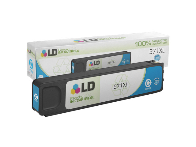 LD Remanufactured Replacement for Hewlett Packard CN626AM (HP 971XL) High Yield Cyan Ink Cartridge for use in HP OfficeJet Pro X451dn, X451dw,...