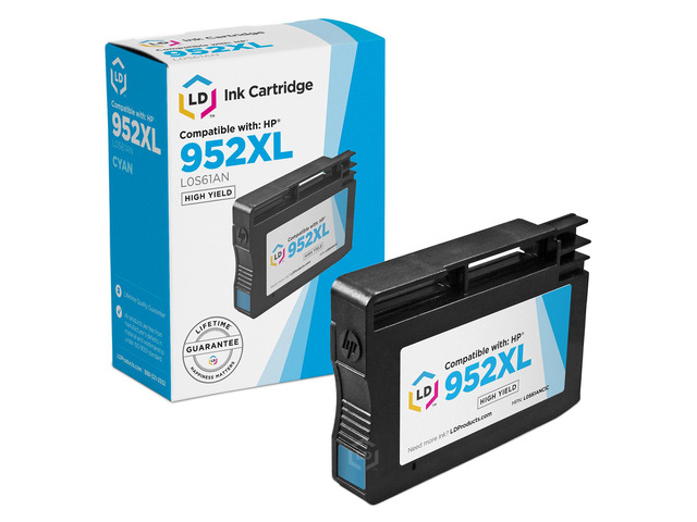 LD Compatible Replacement for HP 952 / 952XL / L0S61AN HY Cyan Ink Cartridge for OfficeJet 7740, 8702, 8715 & OfficeJet Pro 7740, 8210, 8216, 8717,...