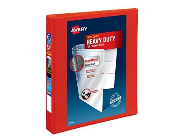 Avery - Heavy Duty 1" 3-Ring View Binders, One Touch EZD Ring - Red - image 7