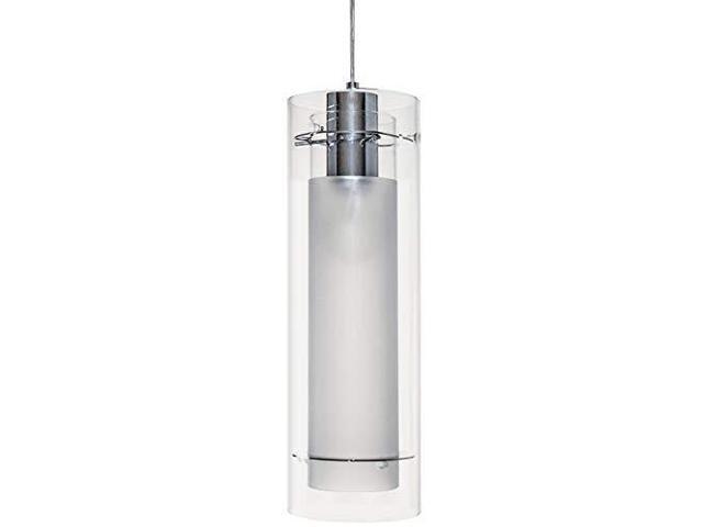 ET2 Clear Cylinder 5 1/2'W Frosted Glass Pendant Light