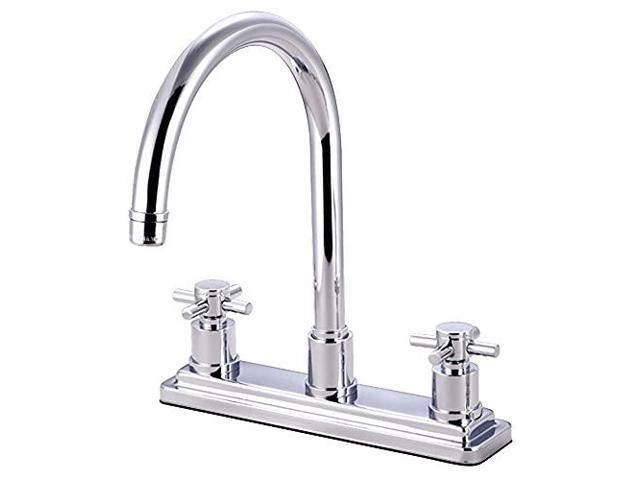 Kingston Brass KS8791DXLS 8 Inch Center Kitchen Faucet - Polished Chrome