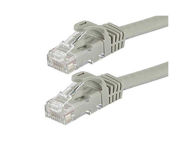 Monoprice Cat6 Ethernet Patch Cable - 7 Feet - Gray Network Internet Cord - RJ45, Stranded, 550Mhz, UTP, Pure Bare Copper Wire, 24AWG - Flexboot...