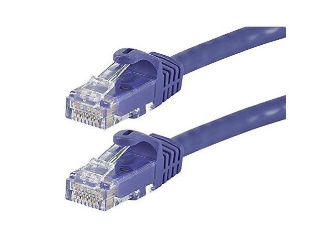 Monoprice Flexboot Cat6 Ethernet Patch Cable - Network Internet Cord - RJ45, Stranded, 550Mhz, UTP, Pure Bare Copper Wire, 24AWG, 0.5ft, Purlple