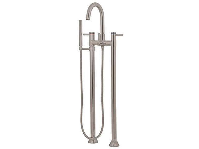 Kingston Brass KS8358DL Concord Floor Mount Tub Filler with Hand Shower, Satin N