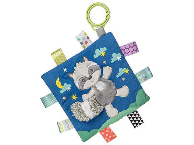 Taggies Soothing Sensory Crinkle Me Toy With Baby Paper And Squeaker, Harley Raccoon, 6.5 X 6.5-Inches