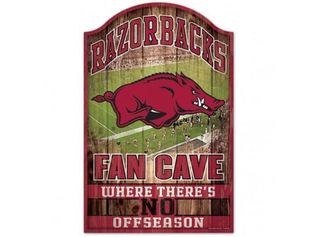 Arkansas Razorbacks Sign 11x17 Wood Fan Cave Design - Special Order photo