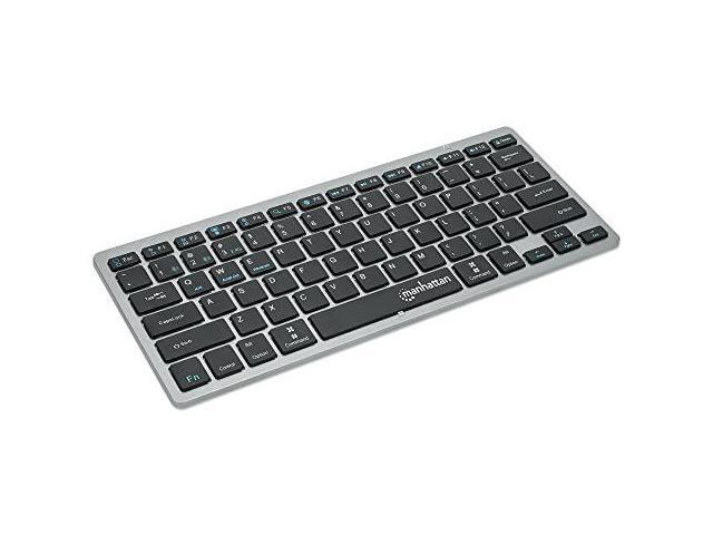 manhattan small bluetooth wireless keyboard - dual modes of 2.4g + bluetooth 4.2 - connects up to 3 devices - slim mini size - for tablet, mac,...