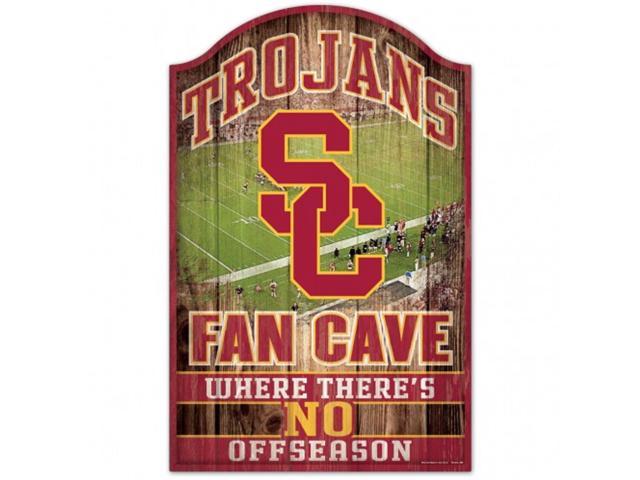 USC Trojans Sign 11x17 Wood Fan Cave Design - Special Order photo
