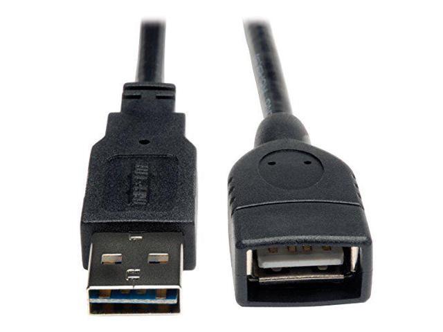 Tripp Lite Universal Reversible USB 2.0 Hi-Speed Extension Cable (Reversible A to A M/F), 6-ft.(UR024-006),Black