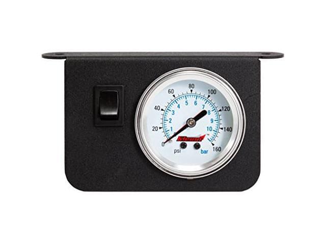 Kleinn Air Horns 1304 Illuminated 160 PSI Dual Needle Dash Panel Gauge Kit with ON/Off Switch