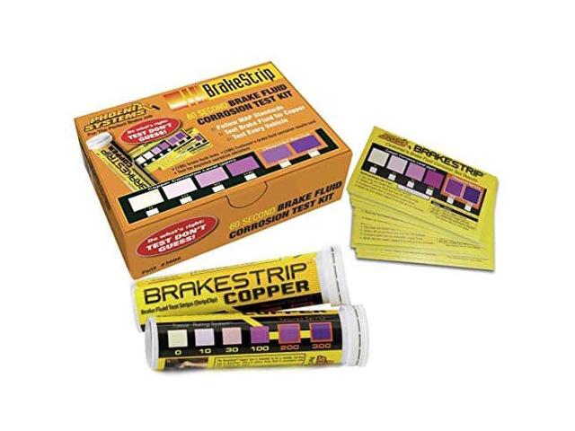 Phoenix Systems (3006-B) Brake Fluid Test Strip Kit, 100 Test Strips and 100 Rating Cards, BrakeStrip, FASCAR