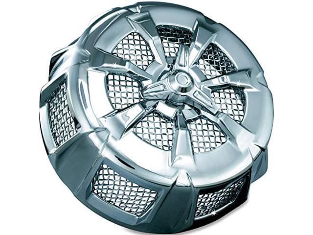 Kuryakyn 9439 Alley Cat Air Cleaner/Filter Cover for 1999-2017 Harley-Davidson Motorcycles, Chrome