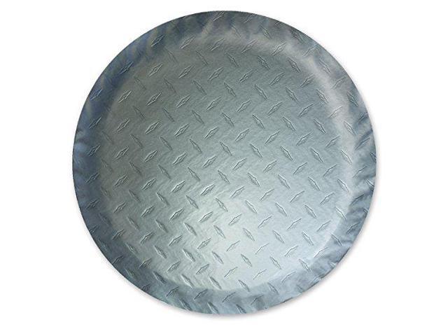 ADCO 9754 Silver Diamond Plated Steel Vinyl Spare Tire Cover E (Fits 29 3/4 Diameter Wheel)