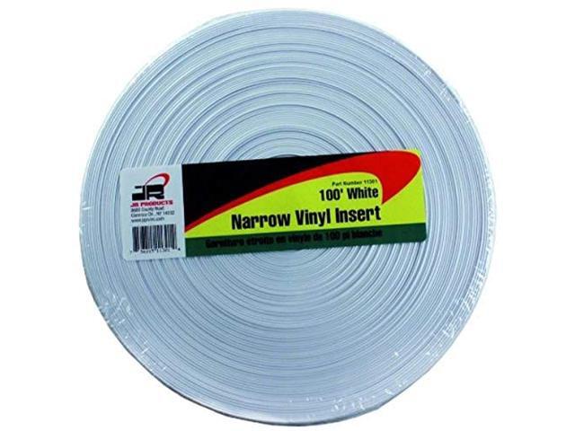 JR Products 11301 White 100 foot Narrow Vinyl Insert
