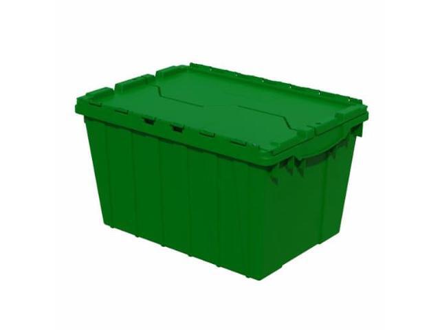 AKRO-MILS 39120GRN Attached Lid Container, 12 gal Volume Cap., 21 1/2 in L, 15