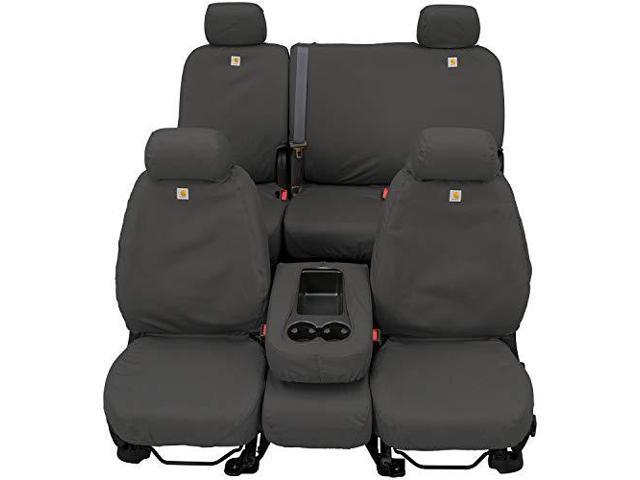 Covercraft - SSC3437CAGY Carhartt SeatSaver Front Row Custom Fit Seat Cover for Select Chevrolet/GMC Models - Duck Weave (Gravel)