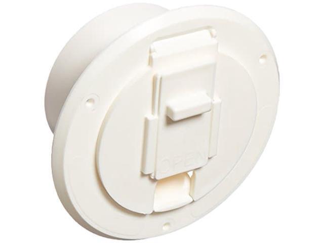 JR Products (S-23-10-A Polar White Economy Round Electric Cable Hatch