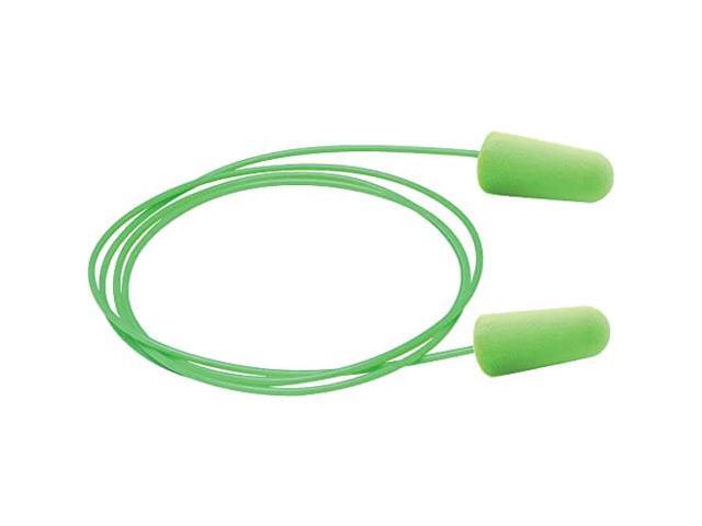 Moldex Pura-Fit Single-Use Earplugs Corded 33NRR Bright Green 100 Pairs 6900