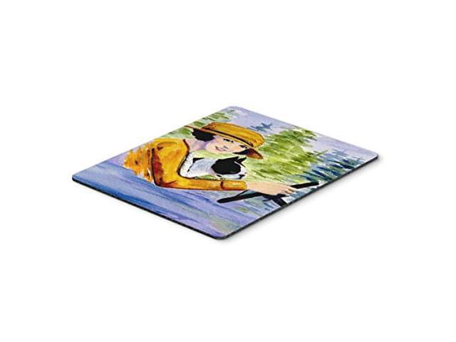 Carolines Treasures SS8534MP Woman Driving with her Boston Terrier Mouse Pad, Hot Pad or Trivet, Large, Multicolor