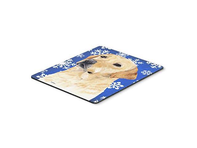 Carolines Treasures SC9376MP Labrador Winter Snowflakes Holiday Mouse Pad, Hot Pad or Trivet, Large, Multicolor