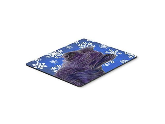 Carolines Treasures SS4601MP Skye Terrier Winter Snowflakes Holiday Mouse Pad, Hot Pad or Trivet, Large, Multicolor