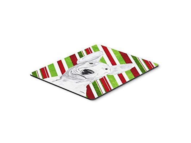 Carolines Treasures SC9618MP Bull Terrier Candy Cane Christmas Mouse Pad, Hot Pad or Trivet, Large, Multicolor