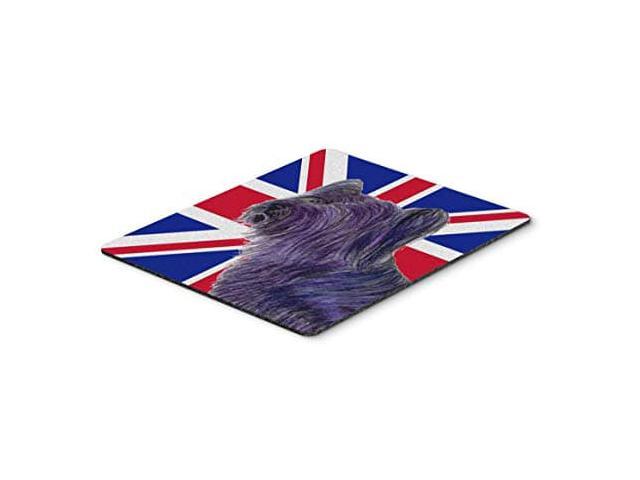 Carolines Treasures SS4905MP Skye Terrier with English Union Jack British Flag Mouse Pad, Hot Pad or Trivet, Large, Multicolor