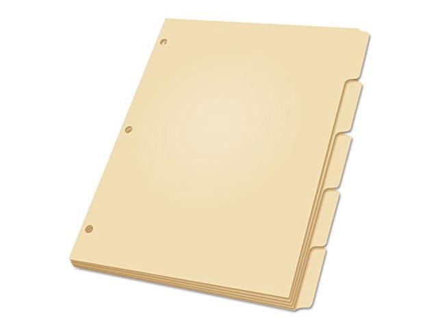 Oxford Three-Hole Punched Index for Binder 1/5 Cut 5-Tab Manila 100/Box 13V