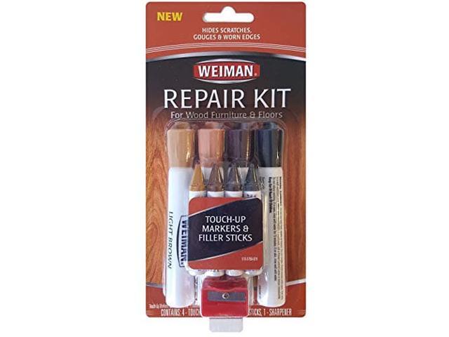 Weiman Wood Repair System Kit - 4 Filler Sticks 4 Touch Up Markers - Floor and Furniture Scratch Fix photo
