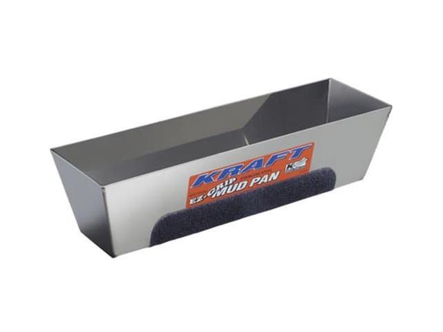 KRAFT TOOL DW722 Mud Pan, EZ-Grip, 12in., Stainless Steel