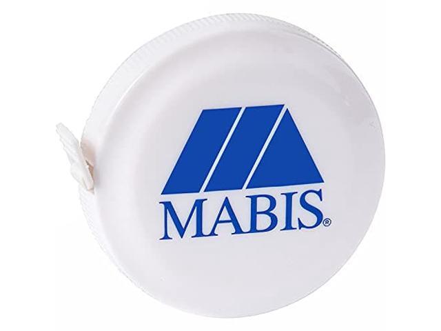 MABIS Retractable Tape Measure, Compact Flexible Measuring Tape, Body Tape Measure, 60 Inches, White, Pack of 2