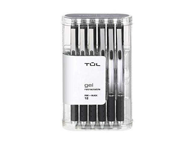 UPC 787766302592 product image for TUL Retractable Gel Pens, Fine Point, 0.5 mm, Gray Barrel, Black Ink, Pack Of 12 | upcitemdb.com