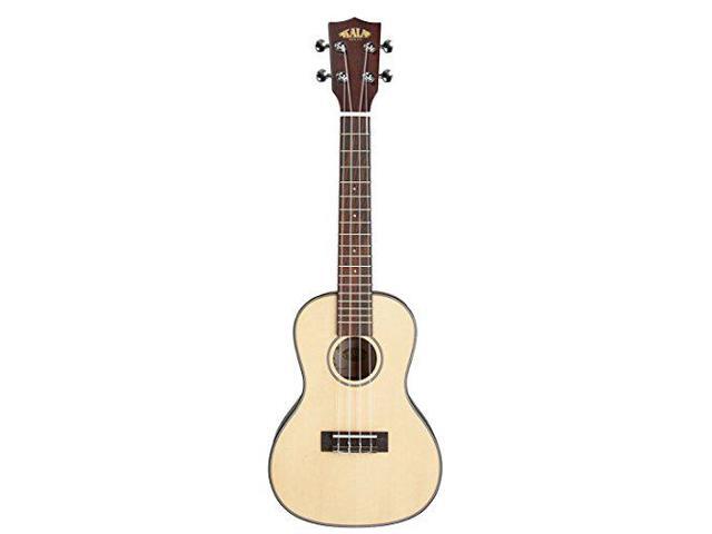 Kala KA-SCG Solid Spruce Top Gloss Concert Ukulele, Natural