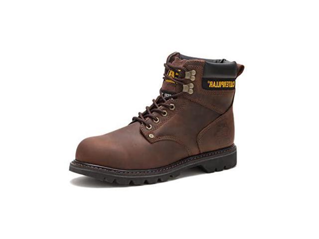 Caterpillar mens Second Shift Steel Toe Work Boot, Dark Brown, 10.5 US