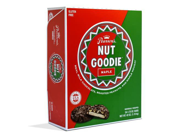 Pearsons Nut Goodie Bar Loaded with Roasted Peanuts, Real Milk Chocolate, and Delicious Maple Nougat Pack of 24 - 1.75 oz. Peanut Cluster Bars