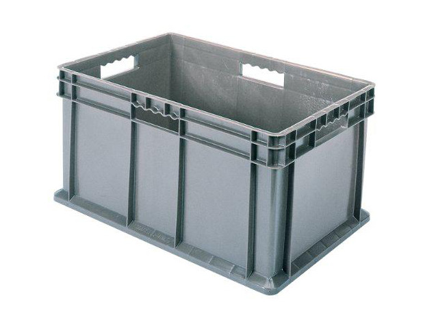 AKRO-MILS 37686GREY Gray Straight Wall Container 23 3/4 in x 15 3/4 in x 16 1/8