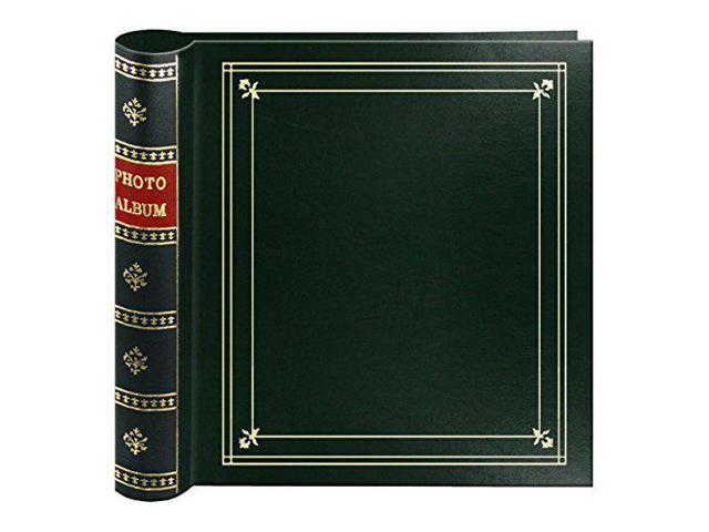 Pioneer Photo 200-Pocket Coil Bound Cover Photo Album for 4 by 6-Inch Prints, Hunter Green Leatherette with Gold Accents