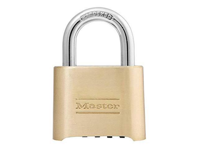 2 Pack Master Lock 175D 2' Wide Re-Settable Combination Padlock Hardened with 1' Shackle Height