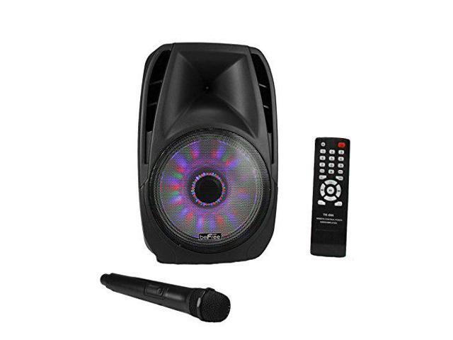 beFree Sound 15 Inch Portable Bluetooth Speaker with Sound/Volume Reactive Lights (BFS-6100)
