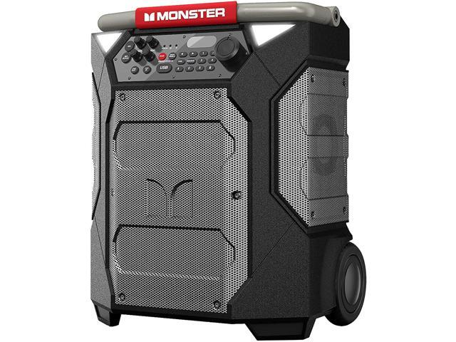Monster Rockin Roller 270 Portable IndoorOutdoor Wireless Speaker, 200 Watts, Up to 100 Hours Playtime, IPX4 Water Resistant, Qi charger, connect...