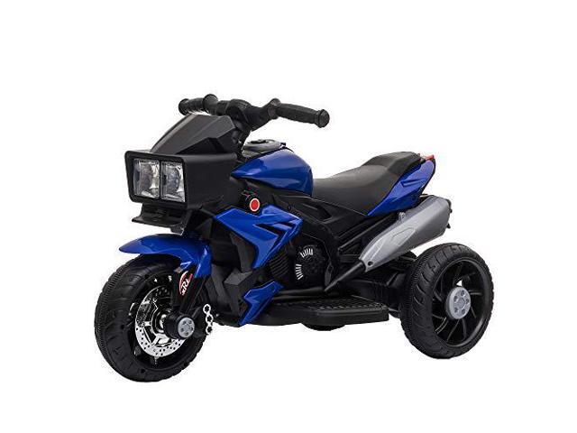 Aosom 6V Kids Motorcycle Dirt Bike Electric Battery-Powered Ride-On Toy Off-Road Street Bike w/ Music Horn Headlights Motorbike for Girls Boy Blue