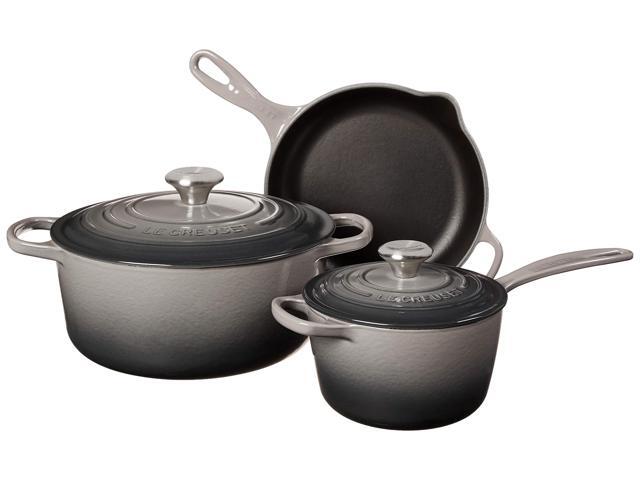 Le creuset Enameled cast Iron Signature cookware Set, 5 pc, Oyster