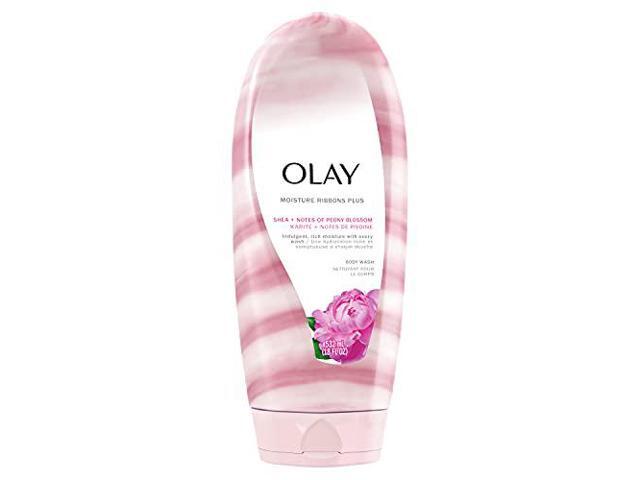 Olay Moisture Ribbons Plus Shea + Notes of Peony Blossom Body Wash, 18 fl oz