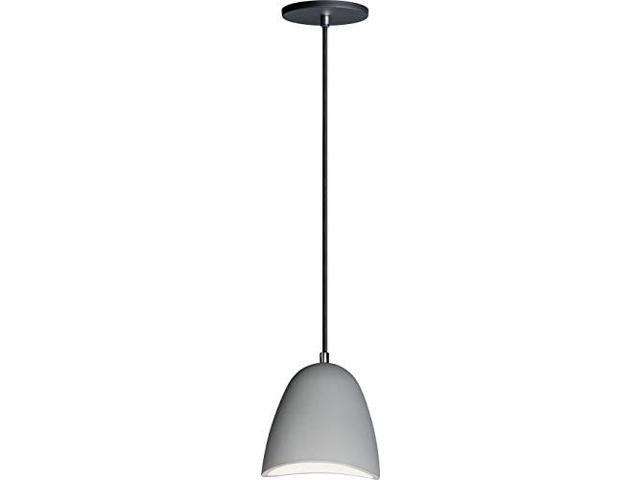 ET2 E25034-GY Sway JA8 Compliant Unique Concrete Egg Shell LED Mini Pendant Ceiling Lighting, 1-Light 7 Watt, 8'H x 7'W, Gray