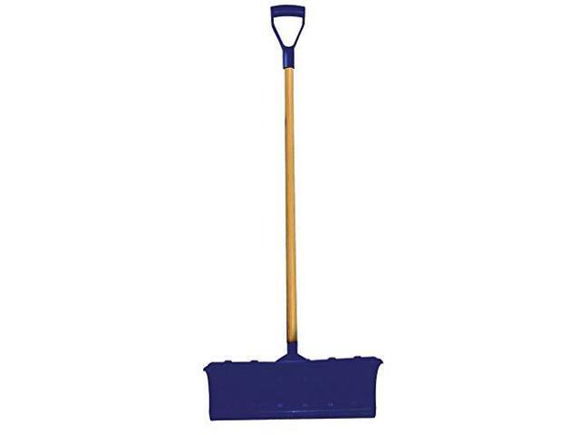 ZORO SELECT 36RG03 Snow Shovel, 22 1/4 in W x Plastic Blade, 42 in L Wood Handle