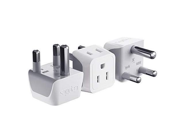 Ceptics South Africa, Namibia Travel Adapter Plug with Dual Usa Input - Type M - Ultra Compact - Safe Grounded Perfect for Cell Phones, Laptops,...