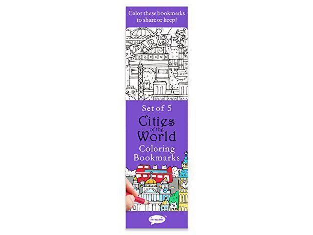 Re-marks Cities of The World 5 Coloring Bookmarks (43357146)