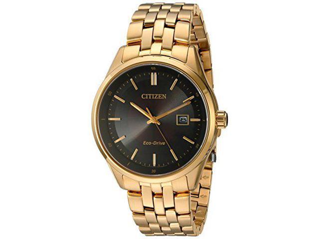 Citizen Eco-Drive Corso Quartz Mens Watch, Stainless Steel, Classic, Gold-Tone (Model: BM7252-51E)